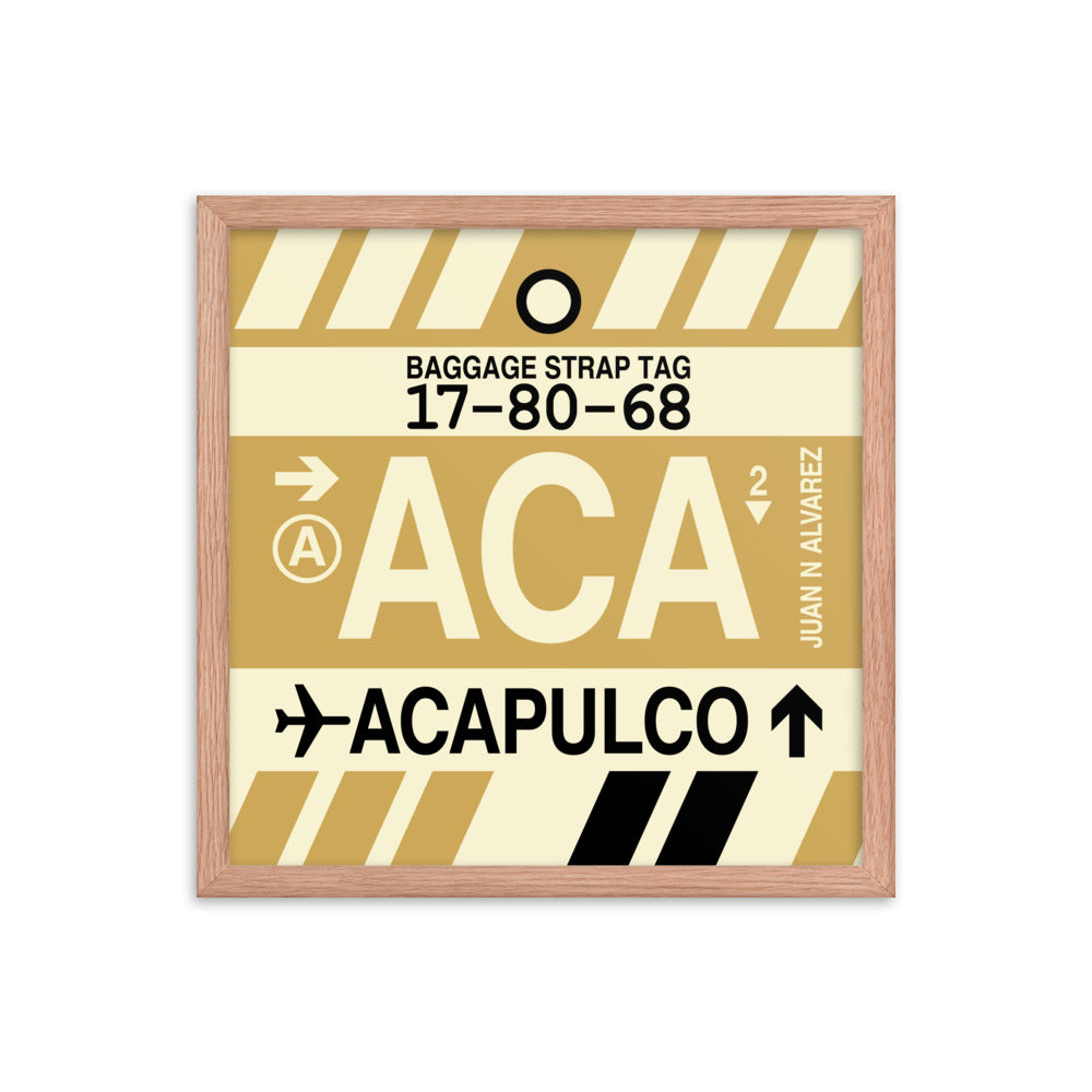 Travel-Themed Framed Print • ACA Acapulco Souvenir • YHM Designs - Image 09