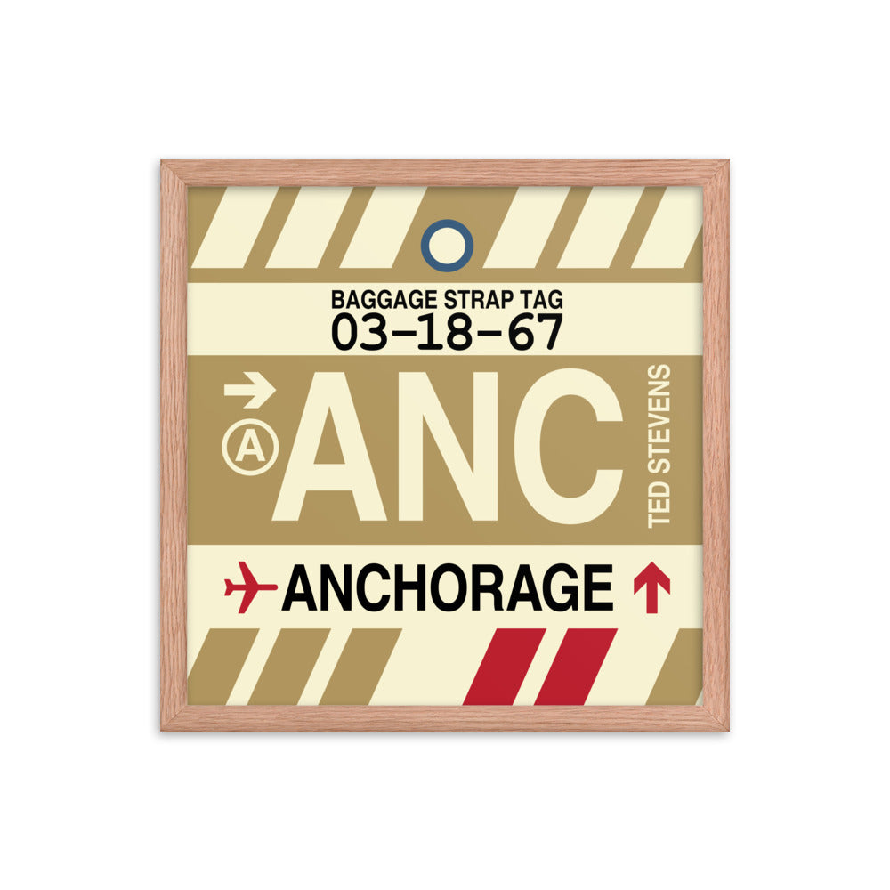 Travel-Themed Framed Print • ANC Anchorage Souvenir • YHM Designs - Image 09