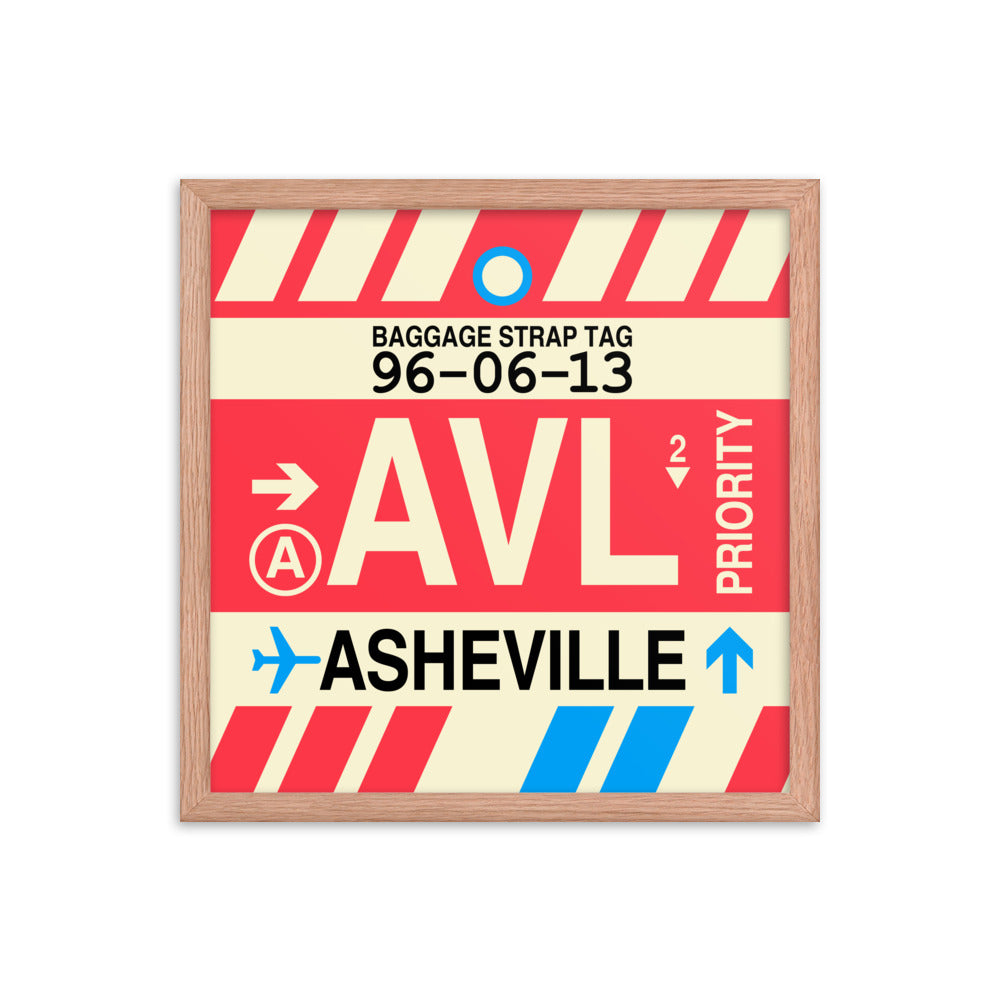 Travel-Themed Framed Print • AVL Asheville • YHM Designs - Image 09