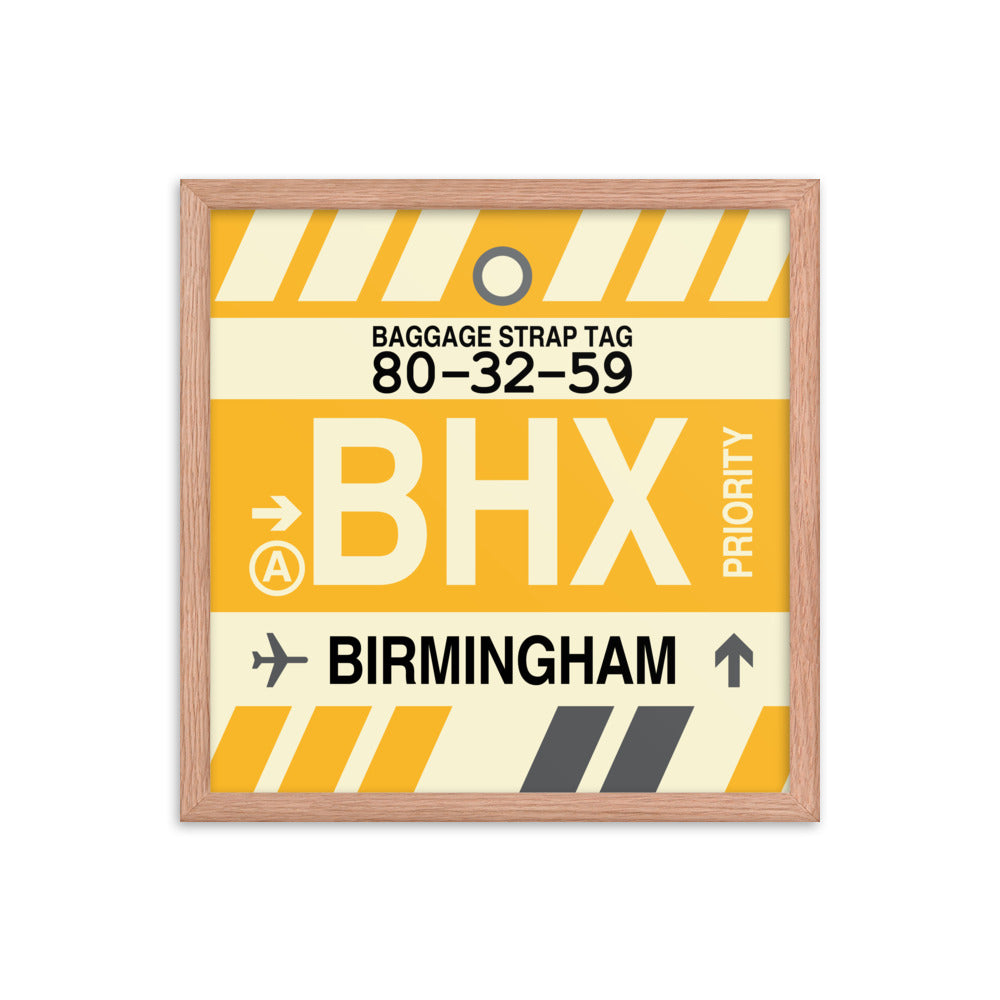 Travel-Themed Framed Print • BHX Birmingham Souvenir • YHM Designs - Image 09