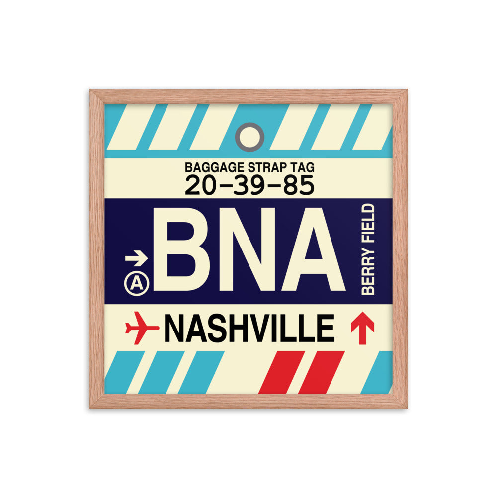 Travel-Themed Framed Print • BNA Nashville Souvenir • YHM Designs - Image 09