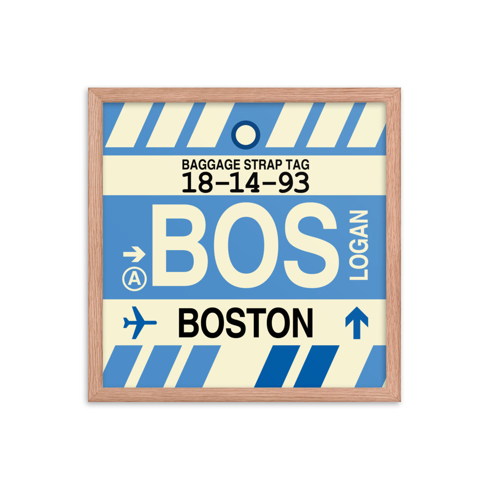 Travel-Themed Framed Print • BOS Boston Souvenir • YHM Designs - Image 09
