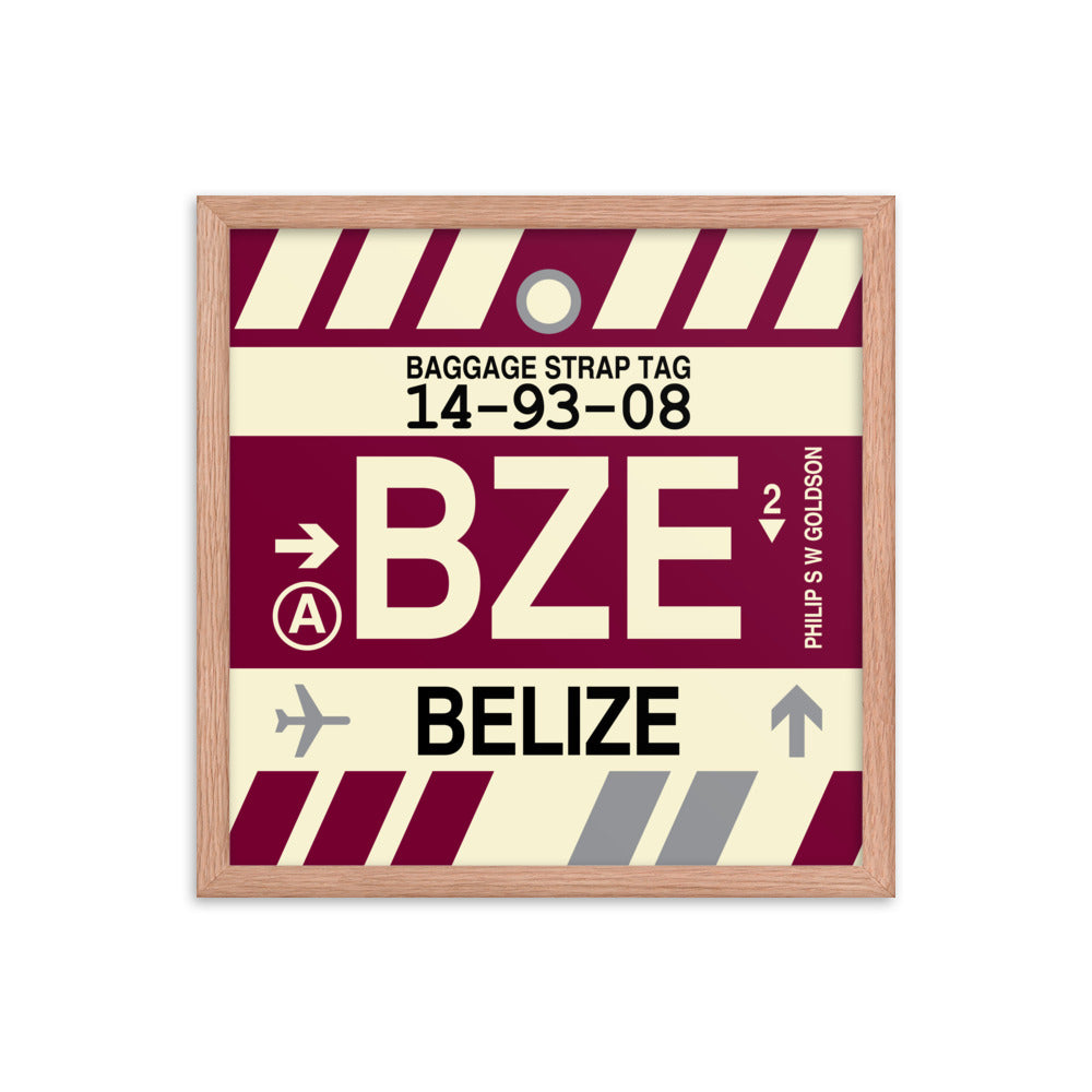Travel-Themed Framed Print • BZE Belize City • YHM Designs - Image 09