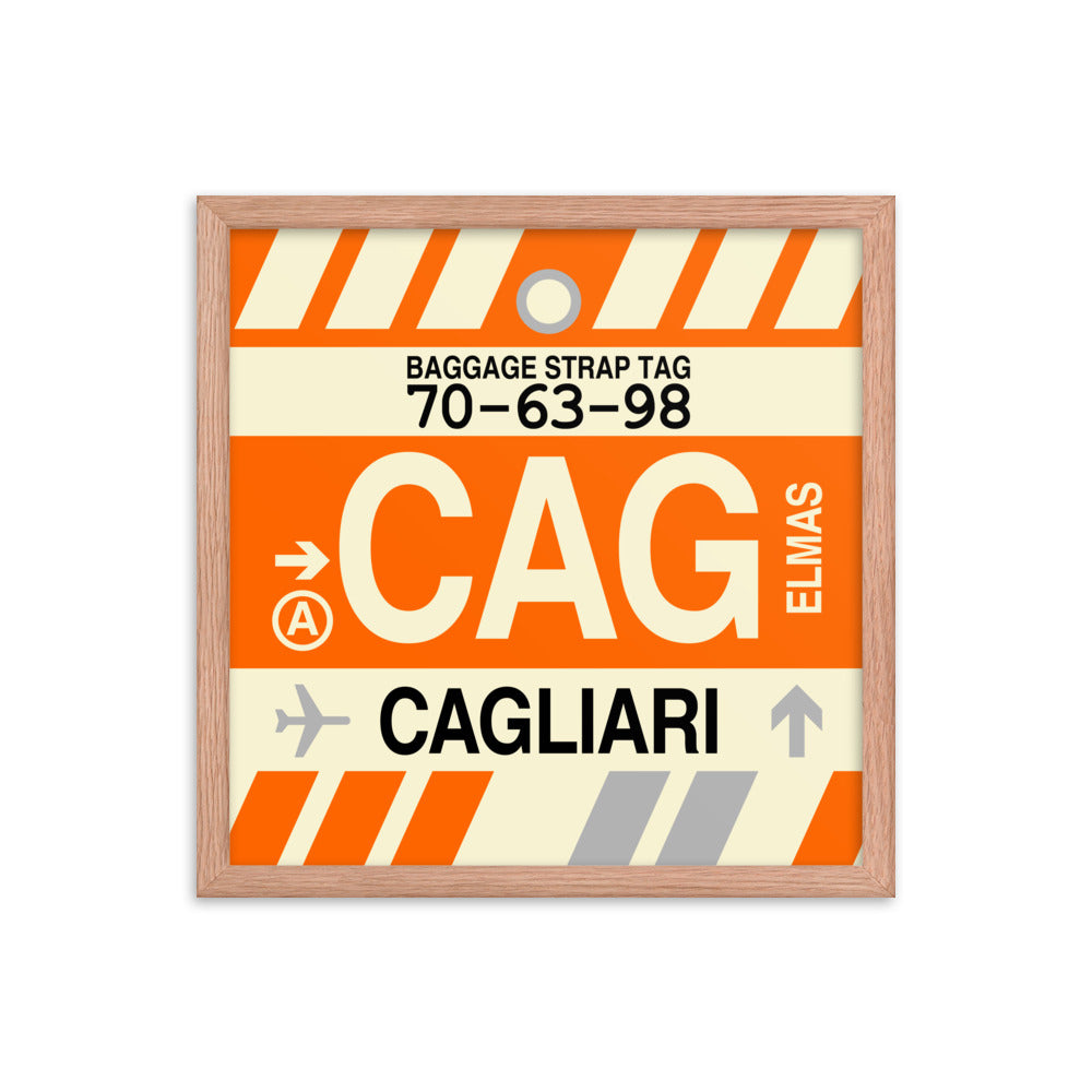 Travel-Themed Framed Print • CAG Cagliari Souvenir • YHM Designs - Image 09