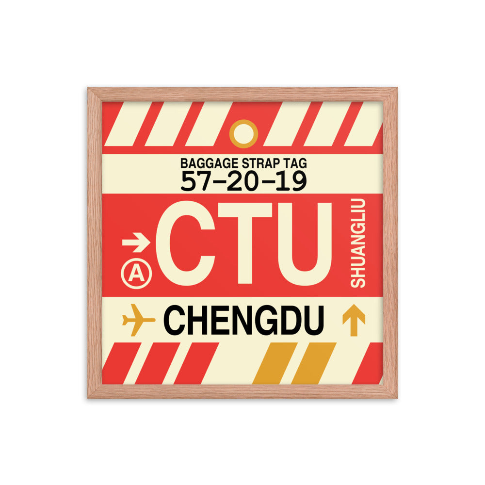 Travel-Themed Framed Print • CTU Chengdu Souvenir • YHM Designs - Image 09