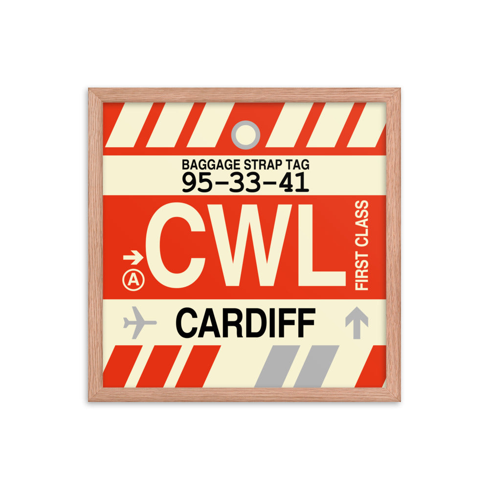 Travel-Themed Framed Print • CWL Cardiff Souvenir • YHM Designs - Image 09