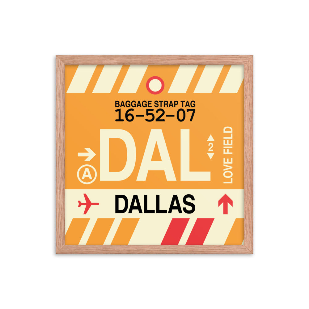 Travel-Themed Framed Print • DAL Dallas • YHM Designs - Image 09