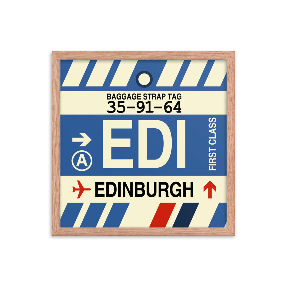 Travel-Themed Framed Print • EDI Edinburgh Souvenir • YHM Designs - Image 09