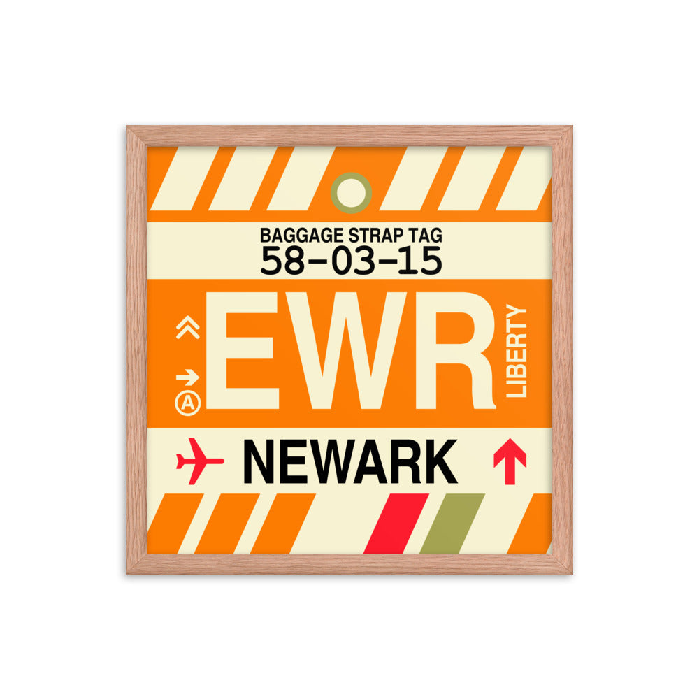 Travel-Themed Framed Print • EWR Newark • YHM Designs - Image 09