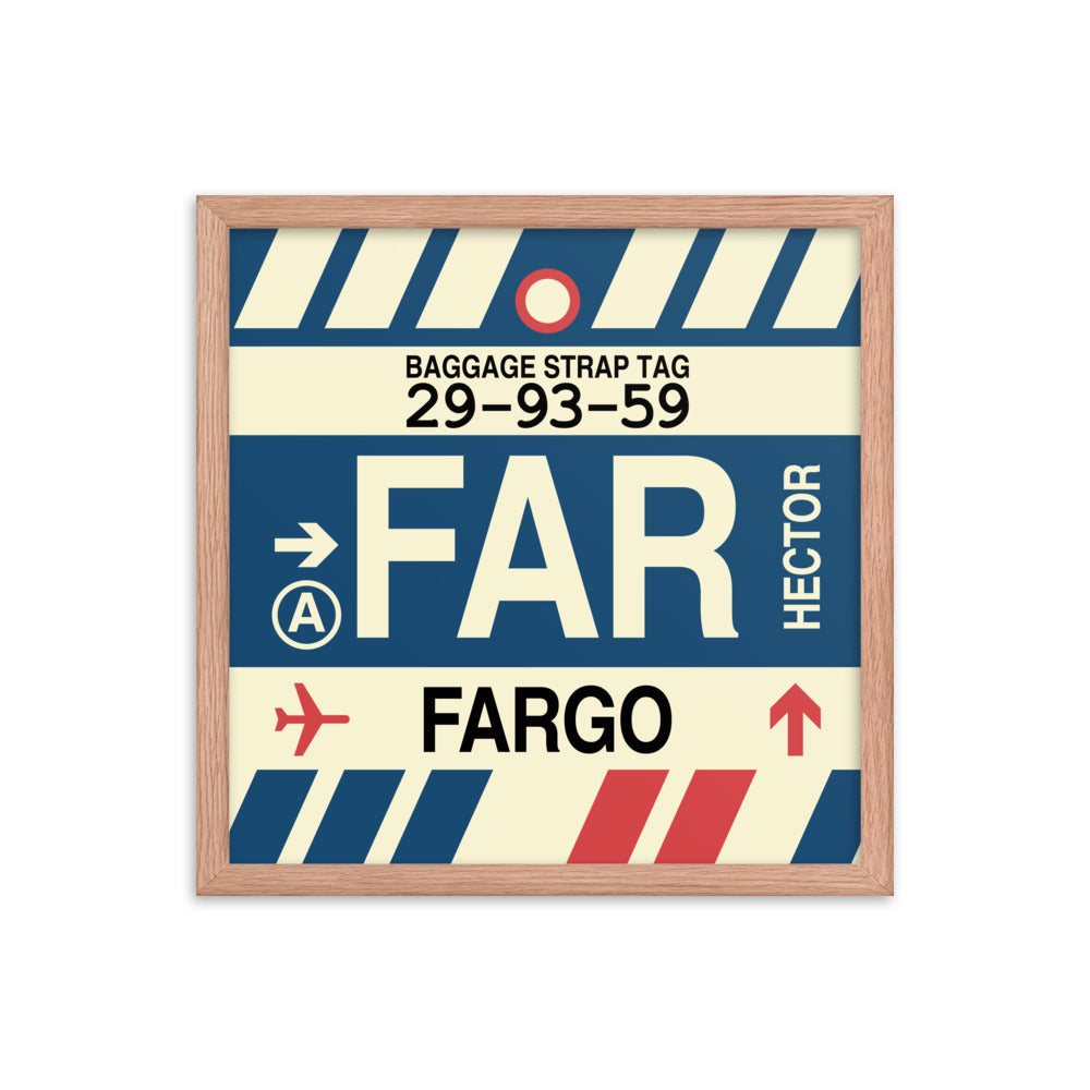 Travel-Themed Framed Print • FAR Fargo Souvenir • YHM Designs - Image 09