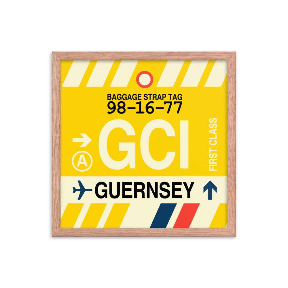 Travel-Themed Framed Print • GCI Guernsey Souvenir • YHM Designs - Image 09