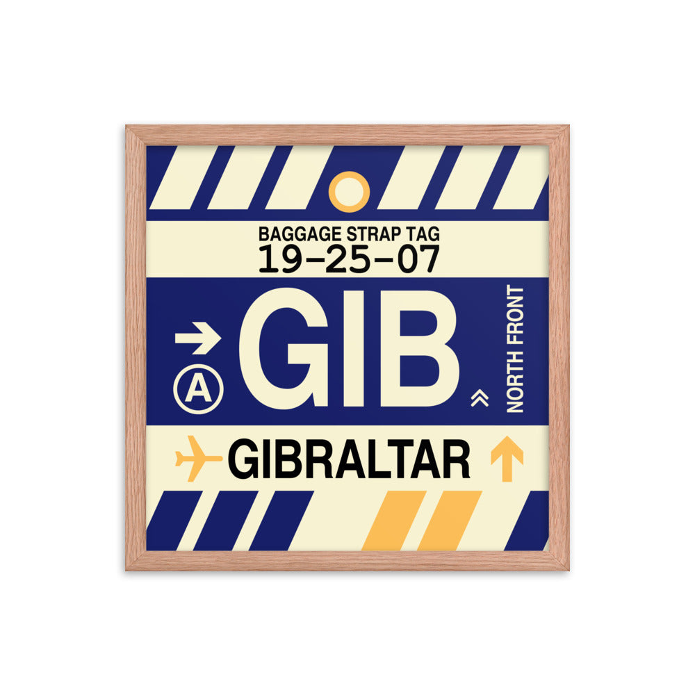 Travel-Themed Framed Print • GIB Gibraltar Souvenir • YHM Designs - Image 09