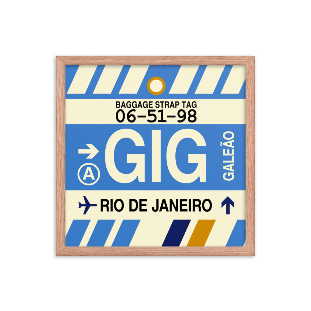Travel-Themed Framed Print • GIG Rio de Janeiro Souvenir • YHM Designs - Image 09
