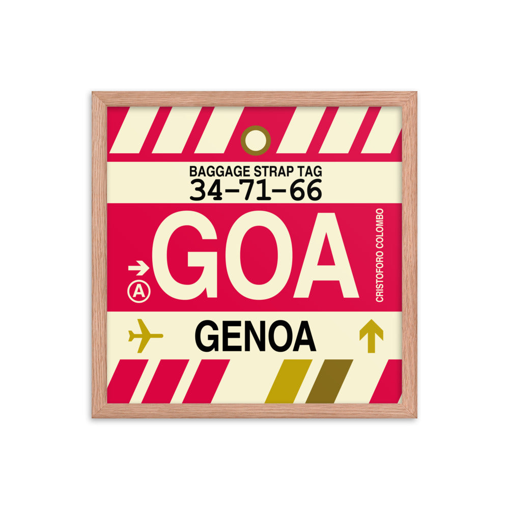 Travel-Themed Framed Print • GOA Genoa Souvenir • YHM Designs - Image 09