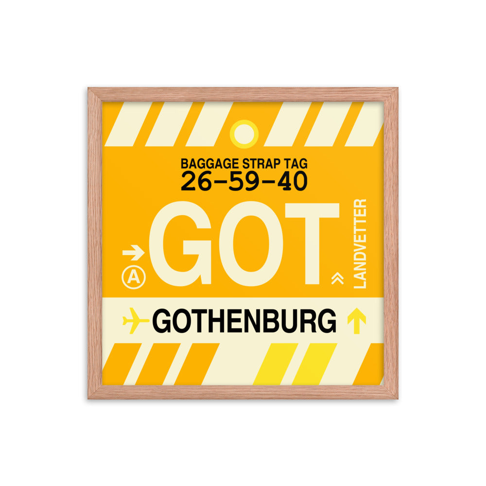 Travel-Themed Framed Print • GOT Gothenburg Souvenir • YHM Designs - Image 09