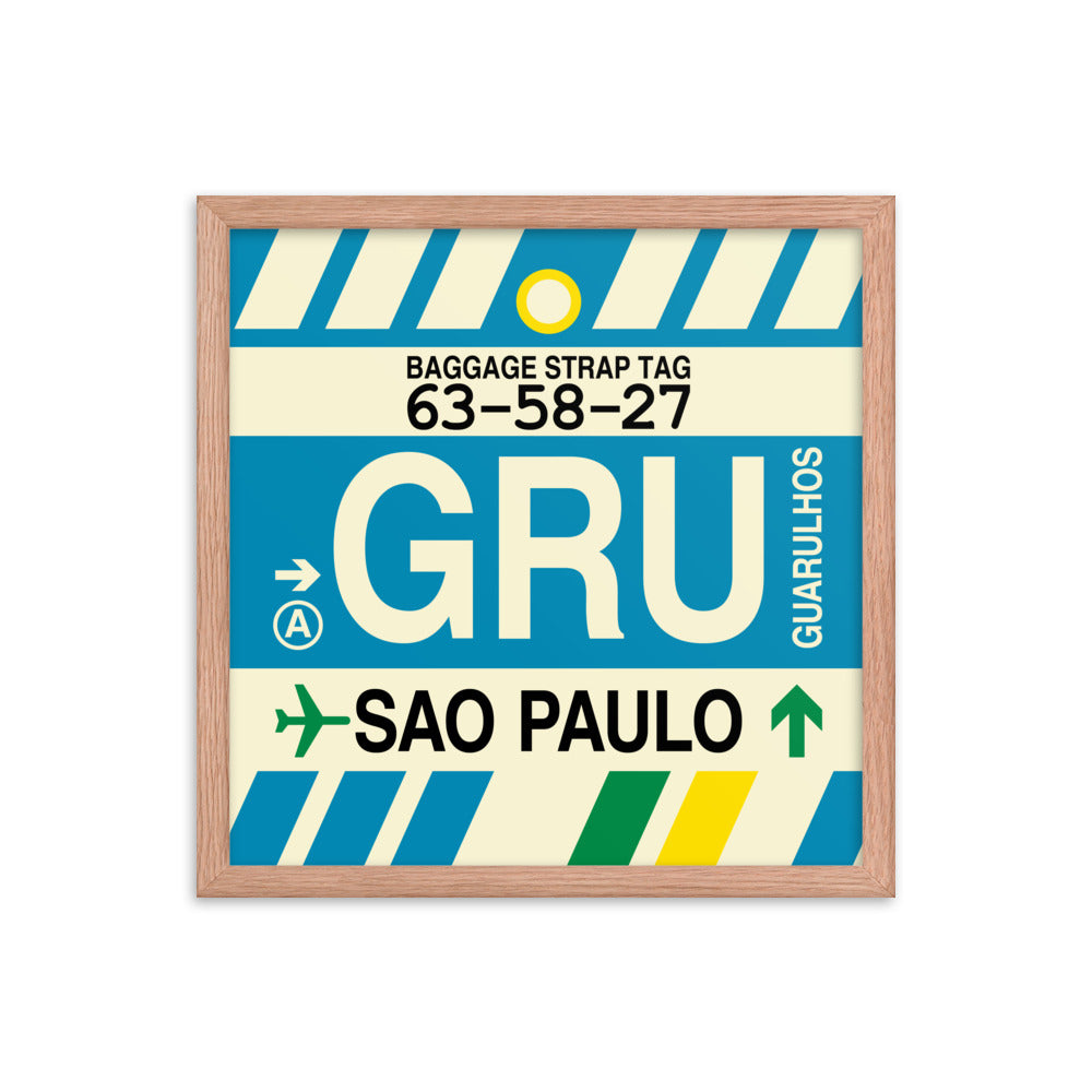 Travel-Themed Framed Print • GRU Sao Paulo Souvenir • YHM Designs - Image 09