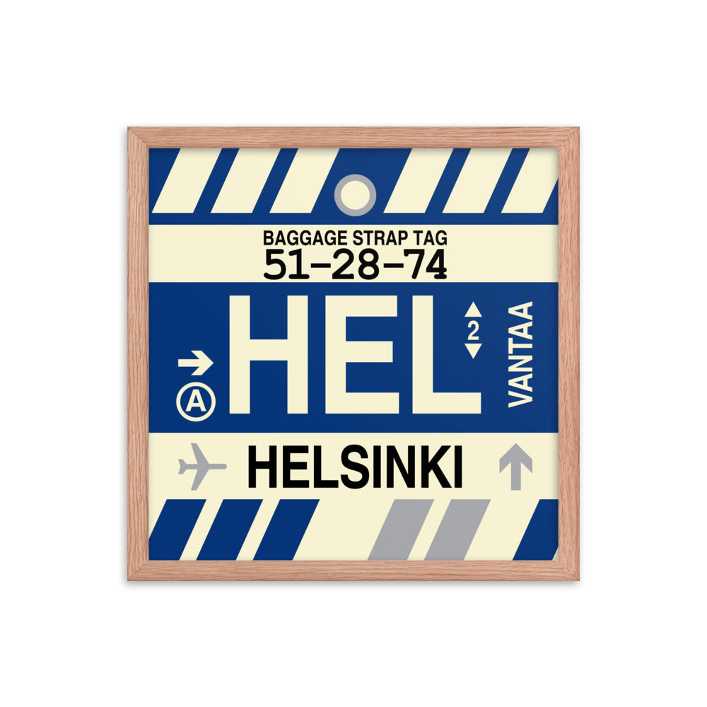 Travel-Themed Framed Print • HEL Helsinki Souvenir • YHM Designs - Image 09