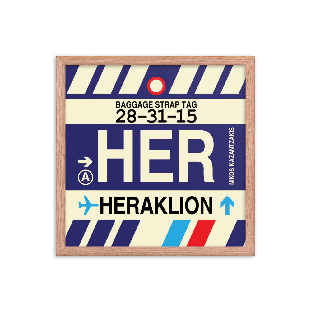Travel-Themed Framed Print • HER Heraklion Souvenir • YHM Designs - Image 09