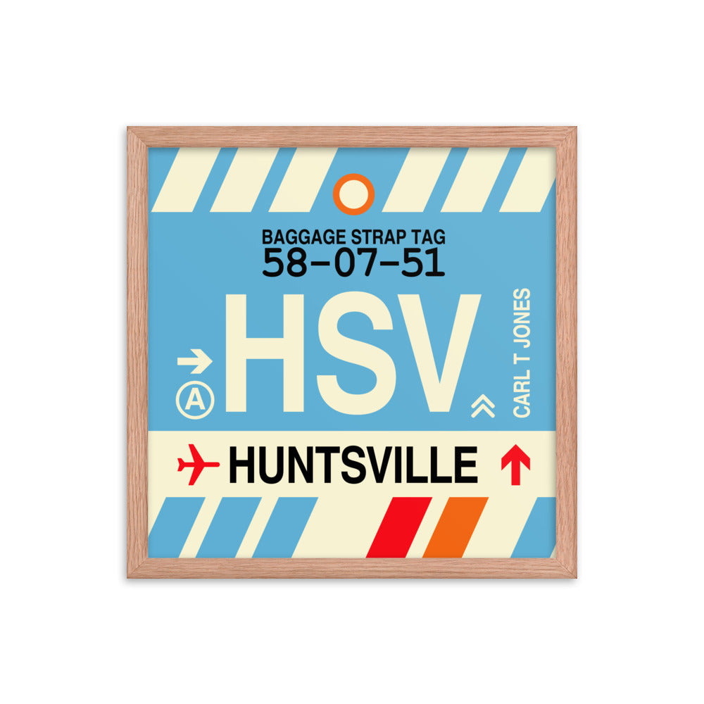 Travel-Themed Framed Print • HSV Huntsville Souvenir • YHM Designs - Image 09
