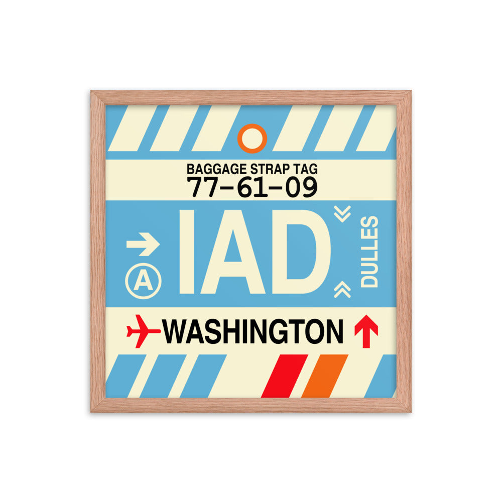 Travel-Themed Framed Print • IAD Washington Souvenir • YHM Designs - Image 09