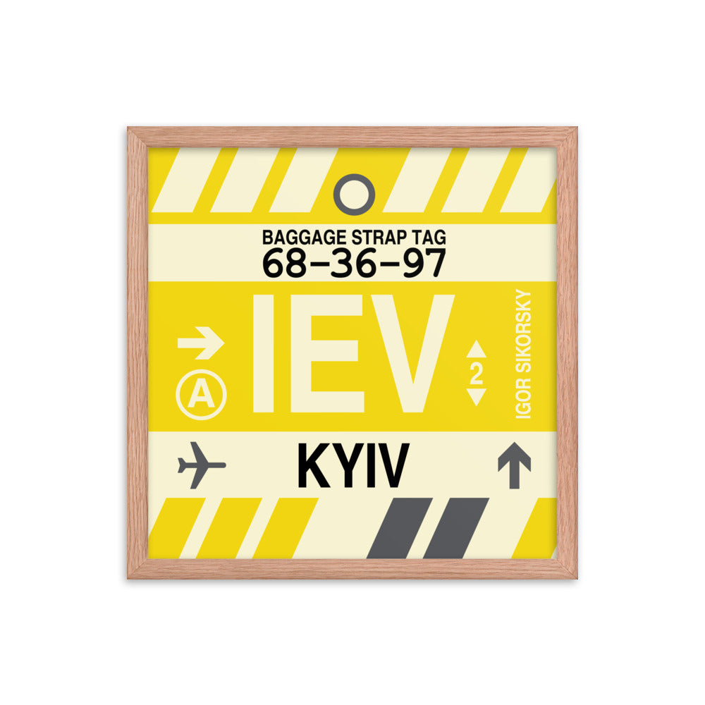 Travel-Themed Framed Print • IEV Kyiv Souvenir • YHM Designs - Image 09