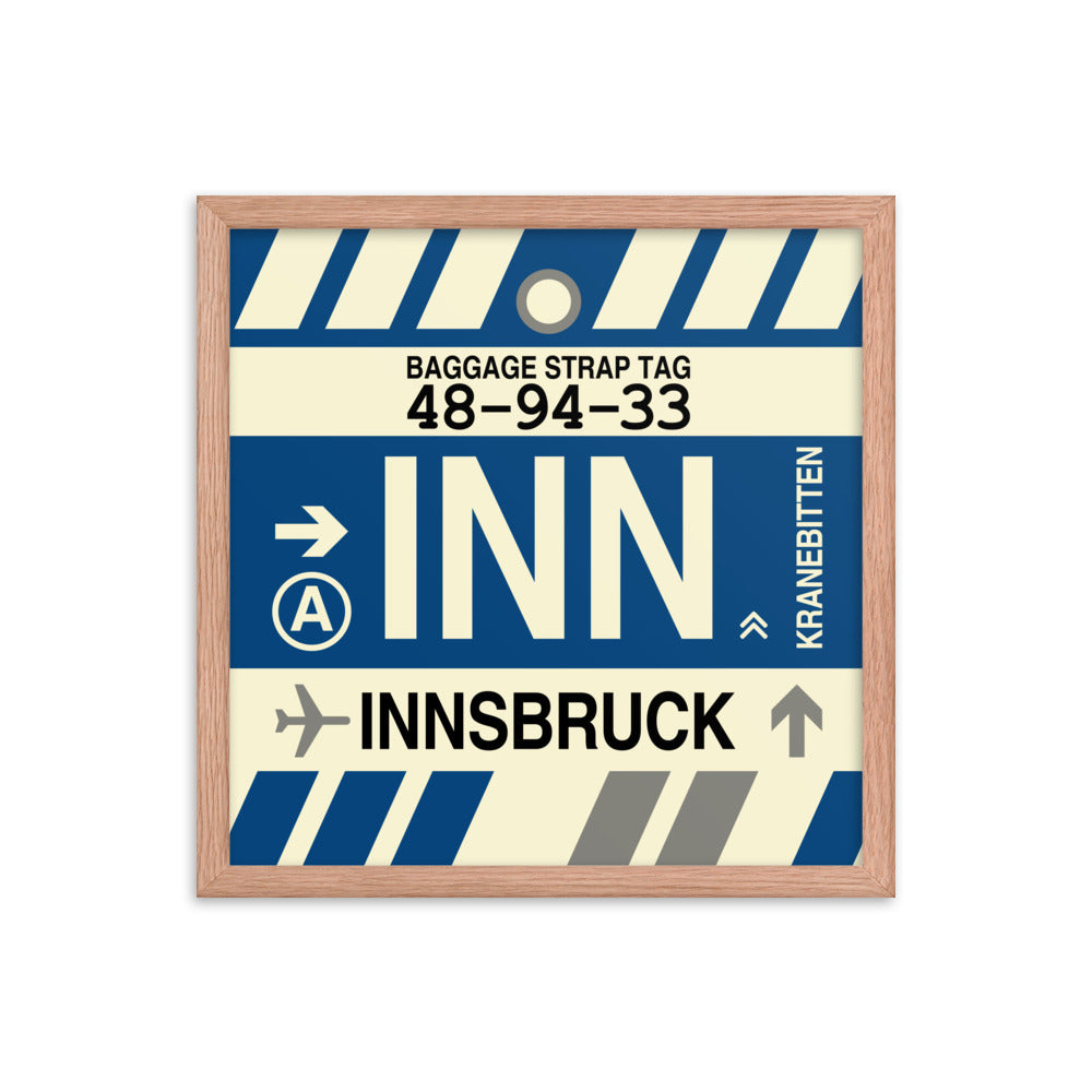 Travel-Themed Framed Print • INN Innsbruck Souvenir • YHM Designs - Image 09