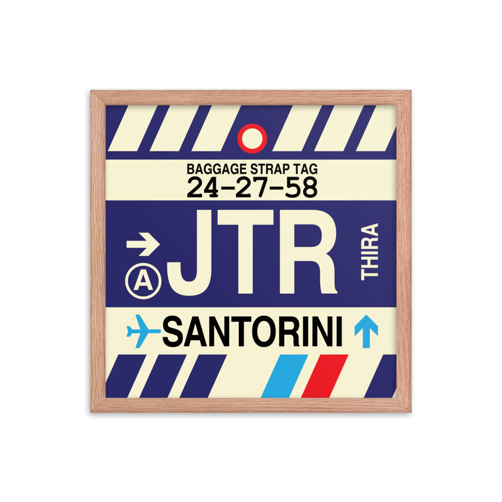 Travel-Themed Framed Print • JTR Santorini Souvenir • YHM Designs - Image 09
