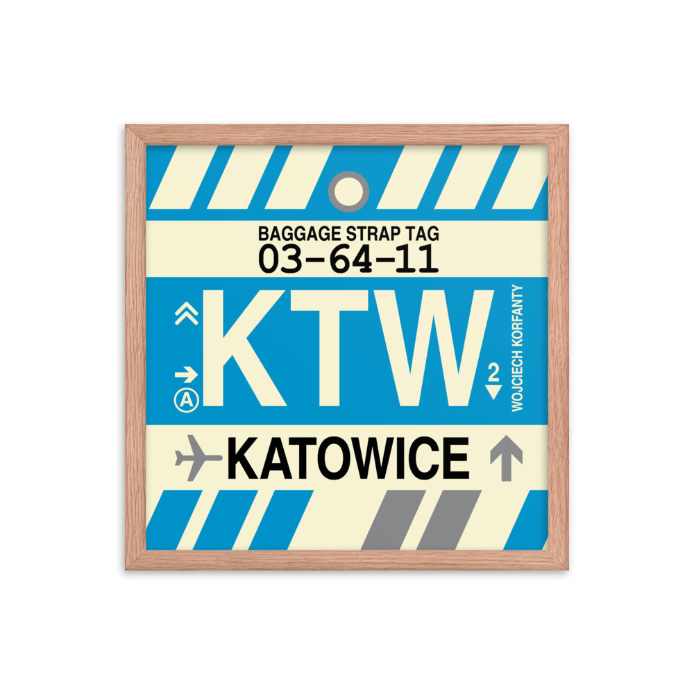 Travel-Themed Framed Print • KTW Katowice Souvenir • YHM Designs - Image 09