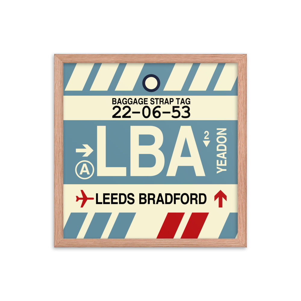 Travel-Themed Framed Print • LBA Leeds Bradford Souvenir • YHM Designs - Image 09