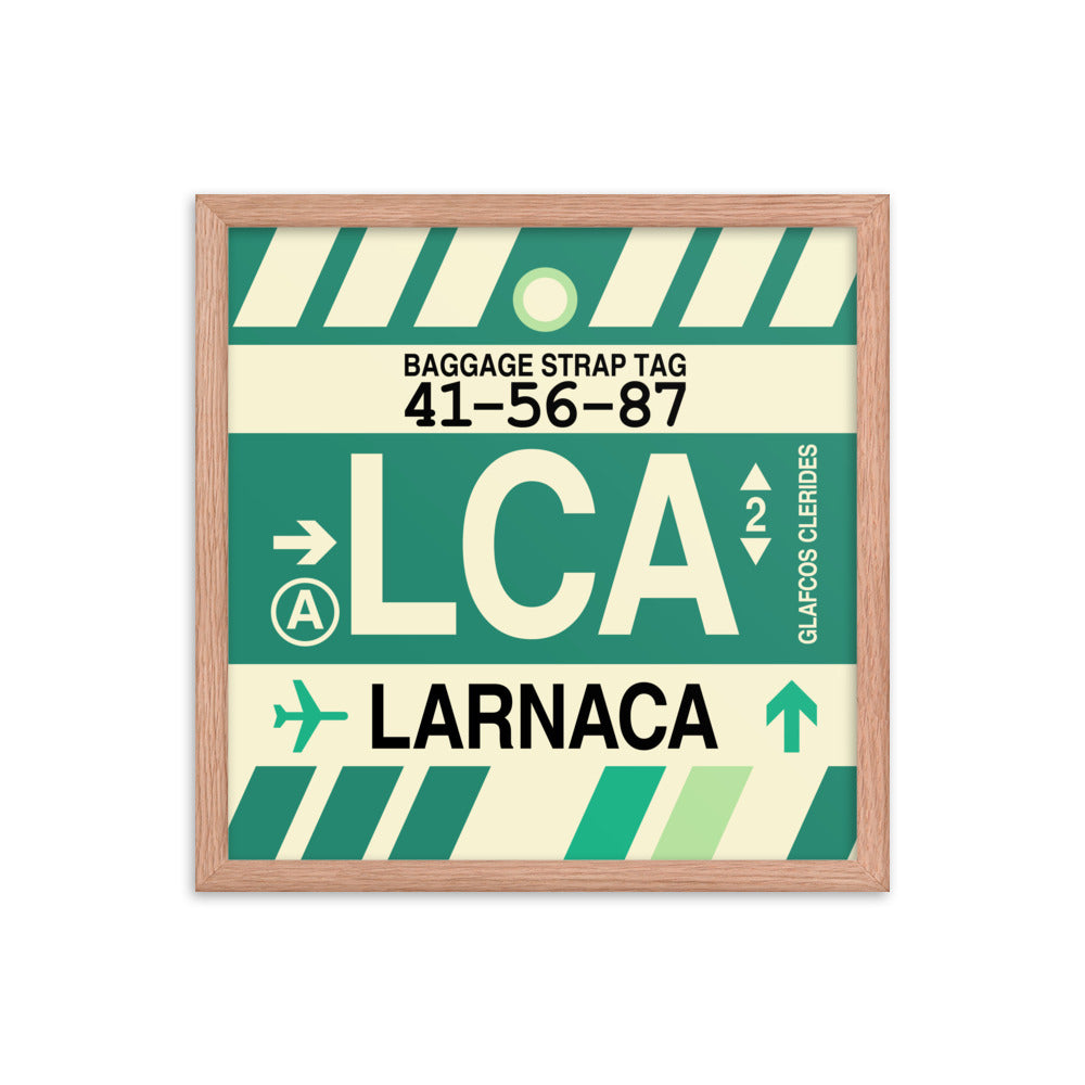 Travel-Themed Framed Print • LCA Larnaca Souvenir • YHM Designs - Image 09