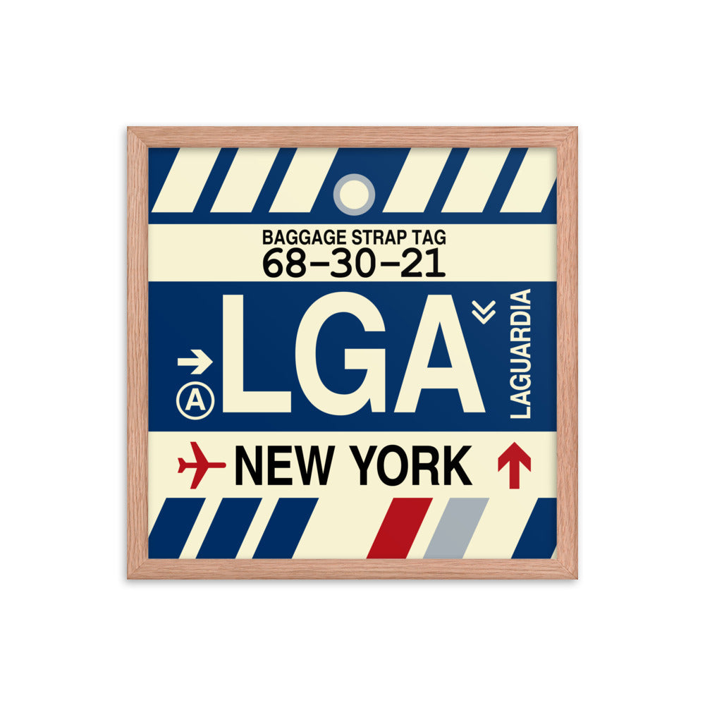 Travel-Themed Framed Print • LGA New York City Souvenir • YHM Designs - Image 09