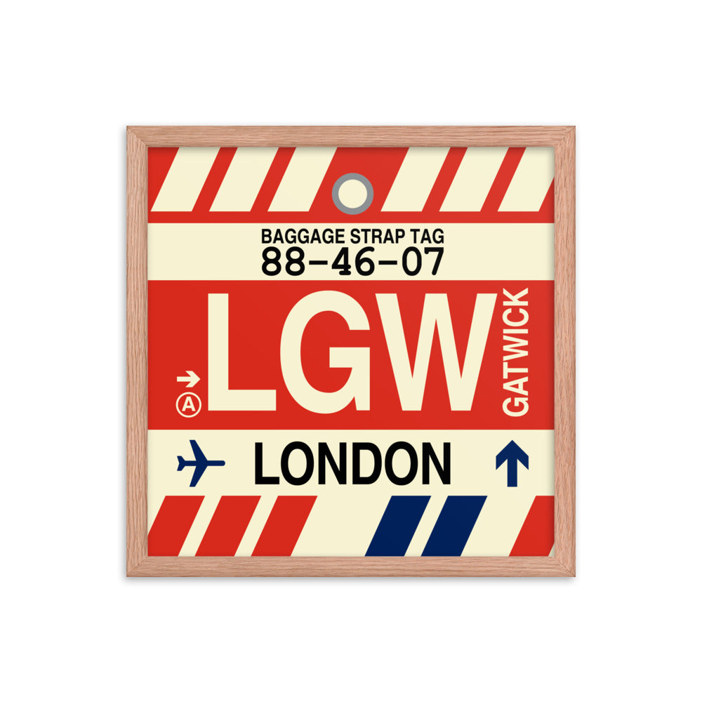 Travel-Themed Framed Print • LGW London Souvenir • YHM Designs - Image 09