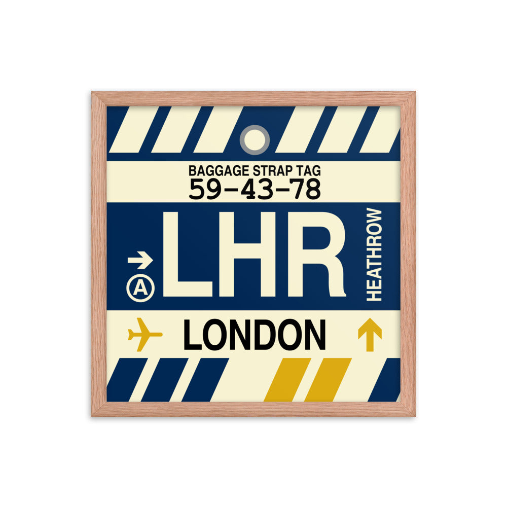 Travel-Themed Framed Print • LHR London • YHM Designs - Image 09