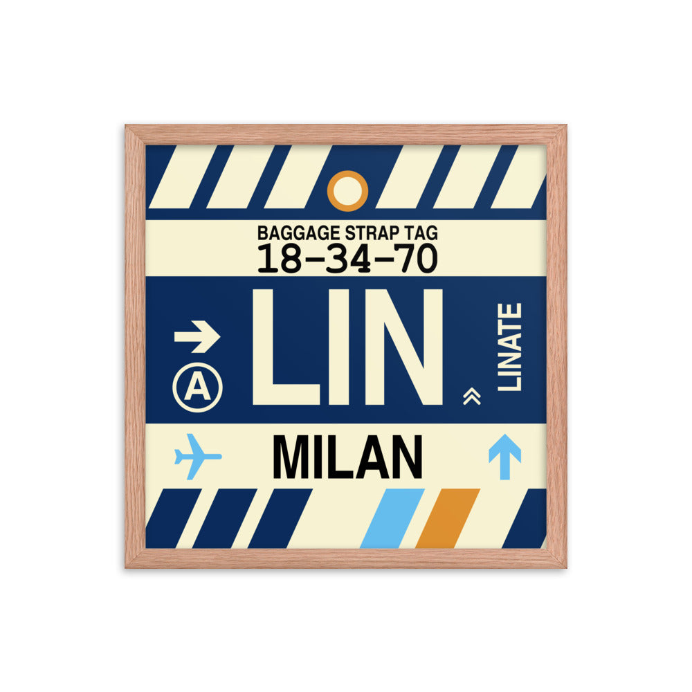 Travel-Themed Framed Print • LIN Milan Souvenir • YHM Designs - Image 09
