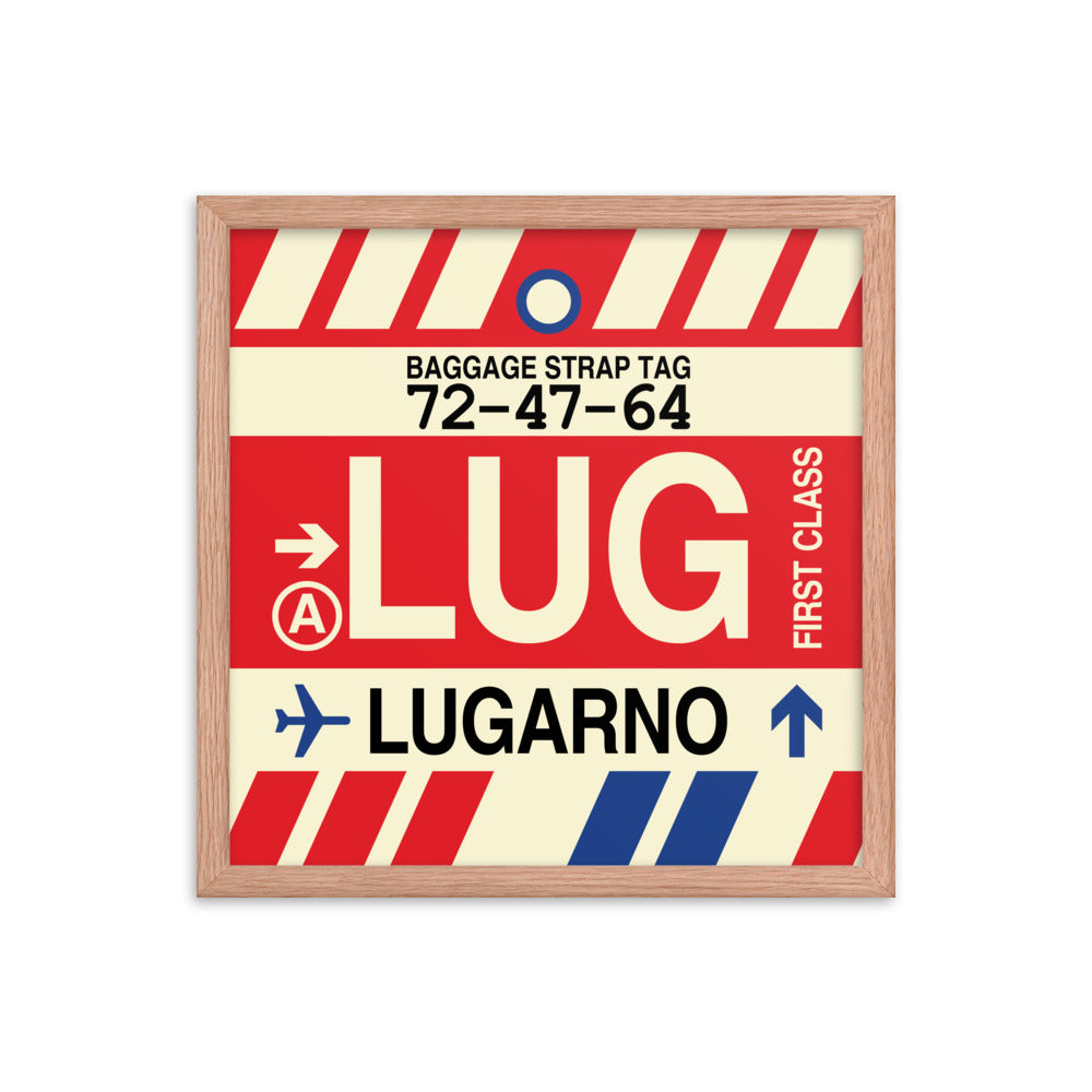 Travel-Themed Framed Print • LUG Lugarno Souvenir • YHM Designs - Image 09