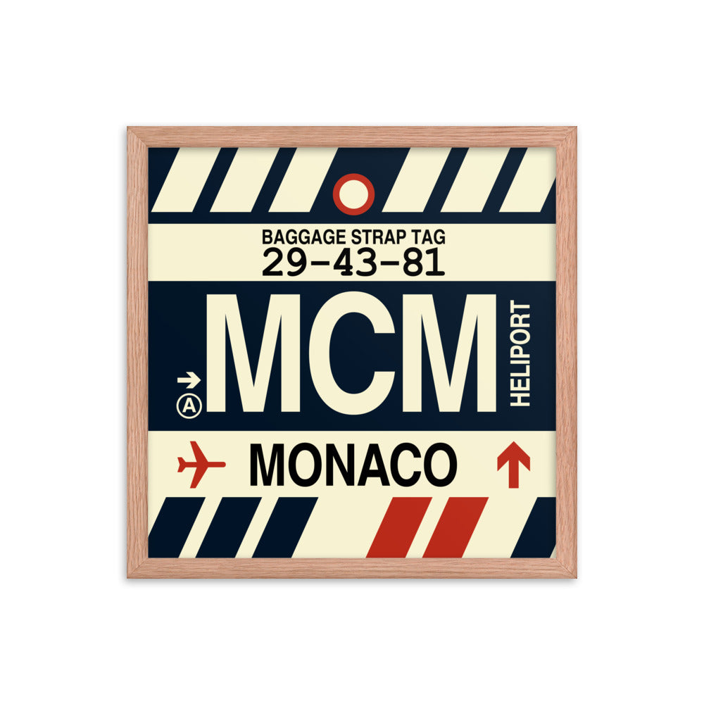 Travel-Themed Framed Print • MCM Monte Carlo Souvenir • YHM Designs - Image 09