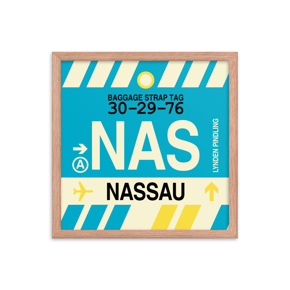 Travel-Themed Framed Print • NAS Nassau Souvenir • YHM Designs - Image 09