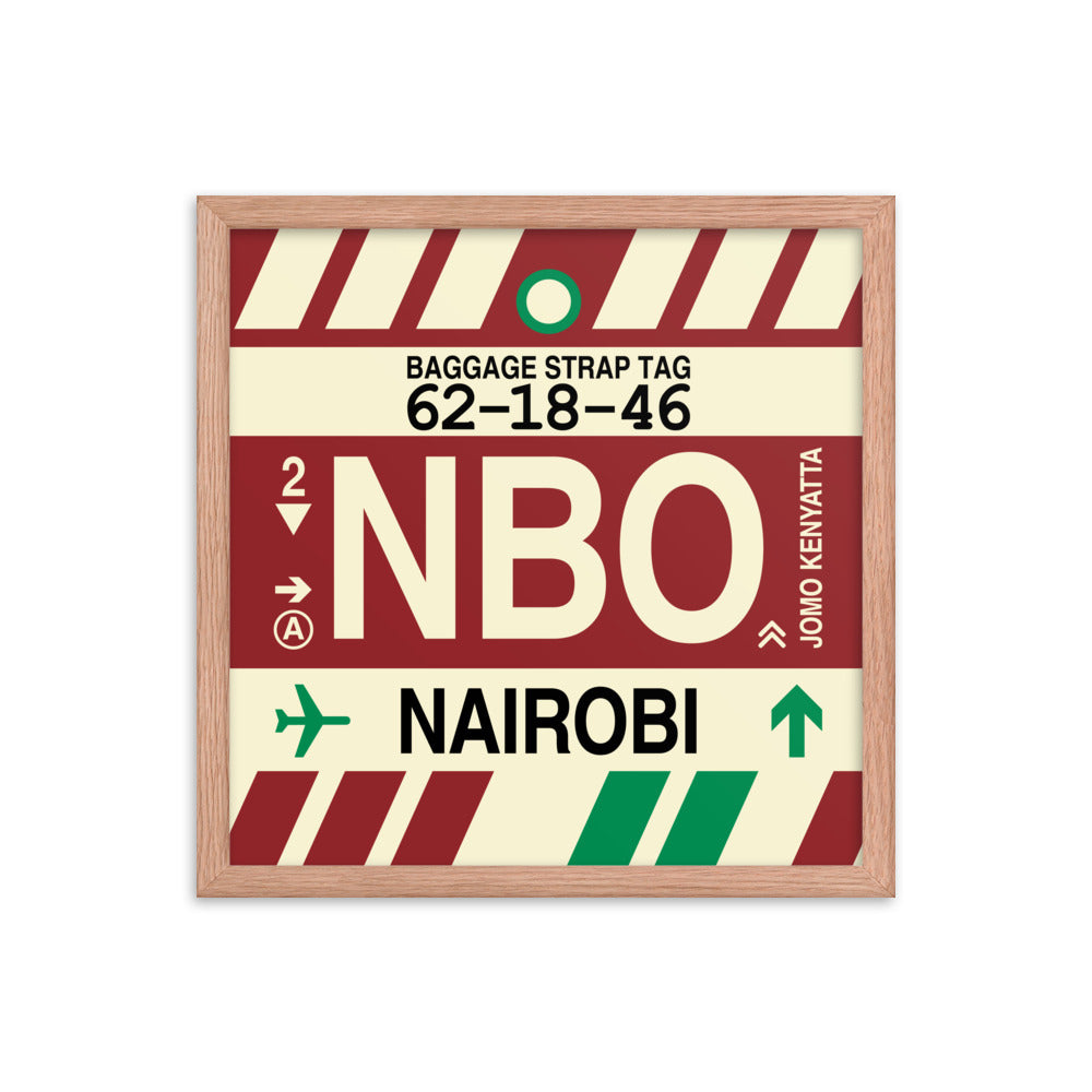 Travel-Themed Framed Print • NBO Nairobi • YHM Designs - Image 09