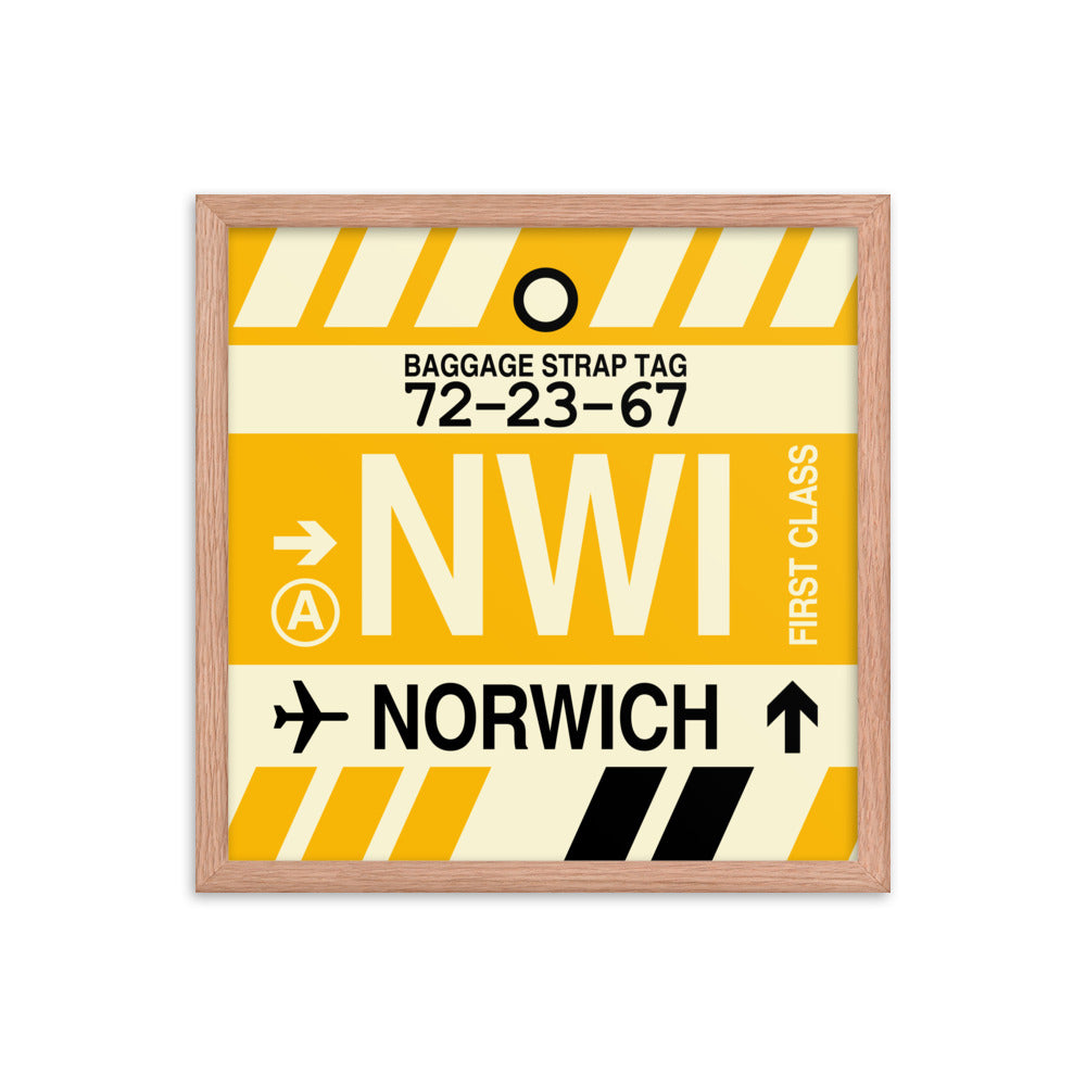 Travel-Themed Framed Print • NWI Norwich Souvenir • YHM Designs - Image 09