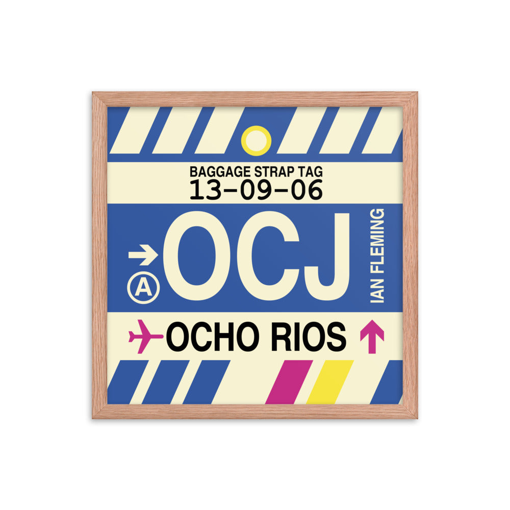 Travel-Themed Framed Print • OCJ Ocho Rios Souvenir • YHM Designs - Image 09