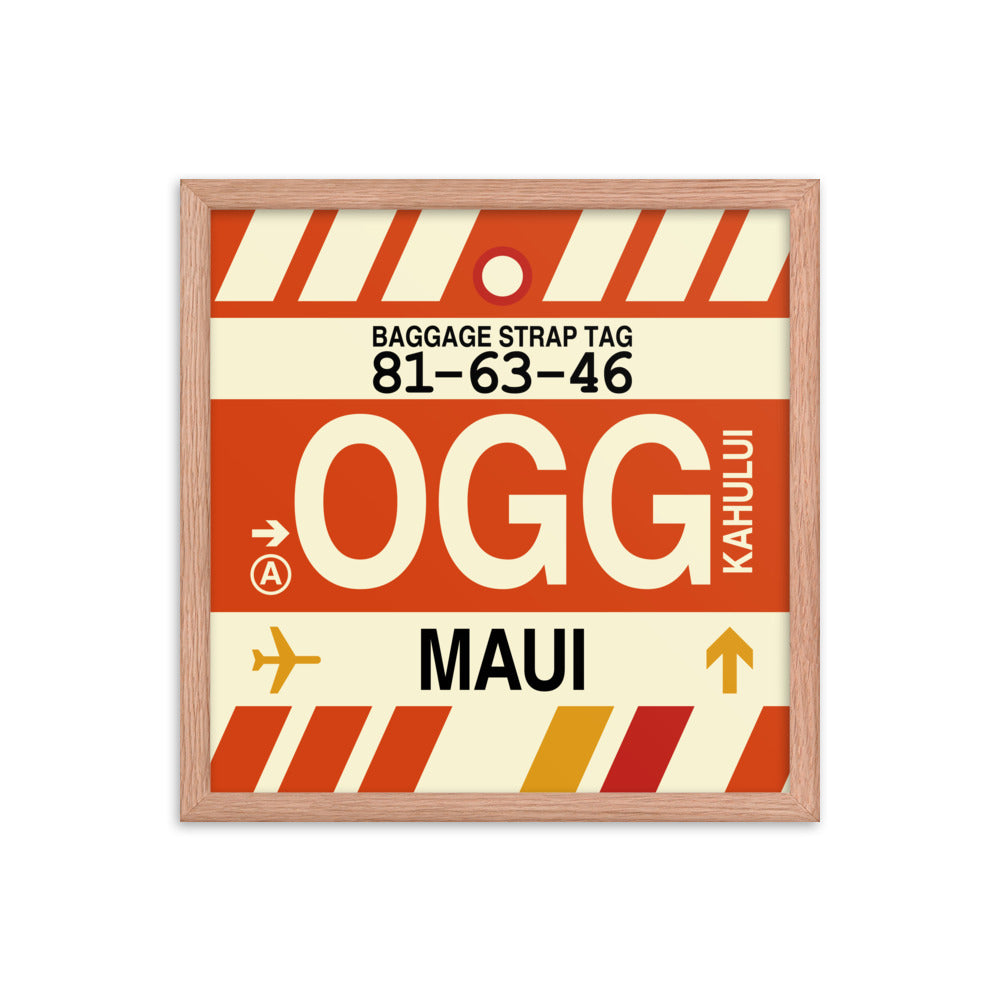 Travel-Themed Framed Print • OGG Maui Souvenir • YHM Designs - Image 09