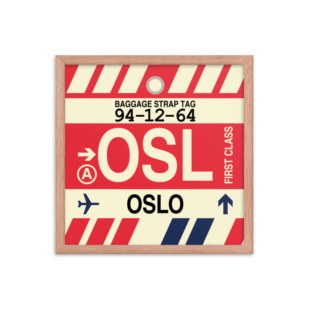 Travel-Themed Framed Print • OSL Oslo Souvenir • YHM Designs - Image 09