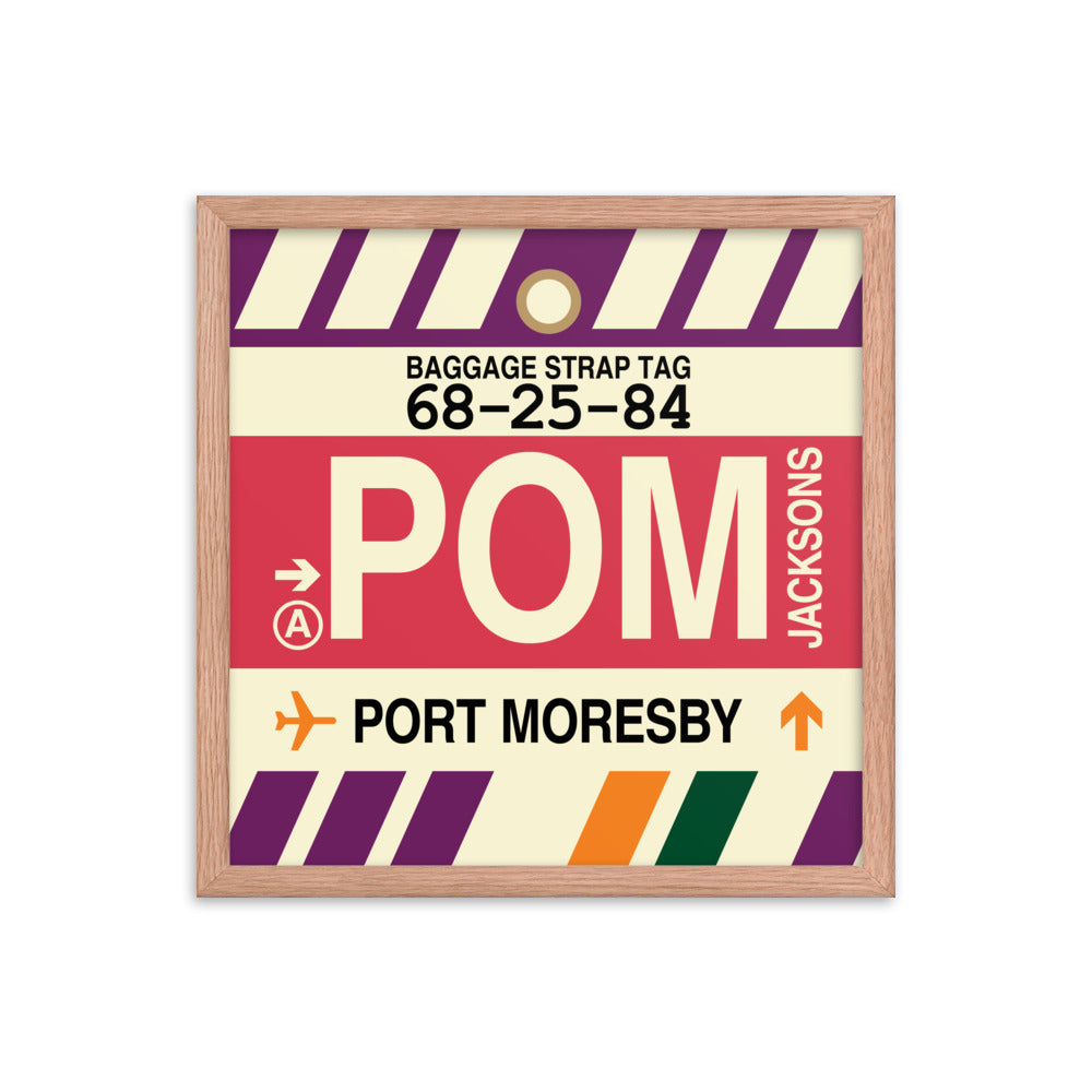 Travel-Themed Framed Print • POM Port Moresby Souvenir • YHM Designs - Image 09