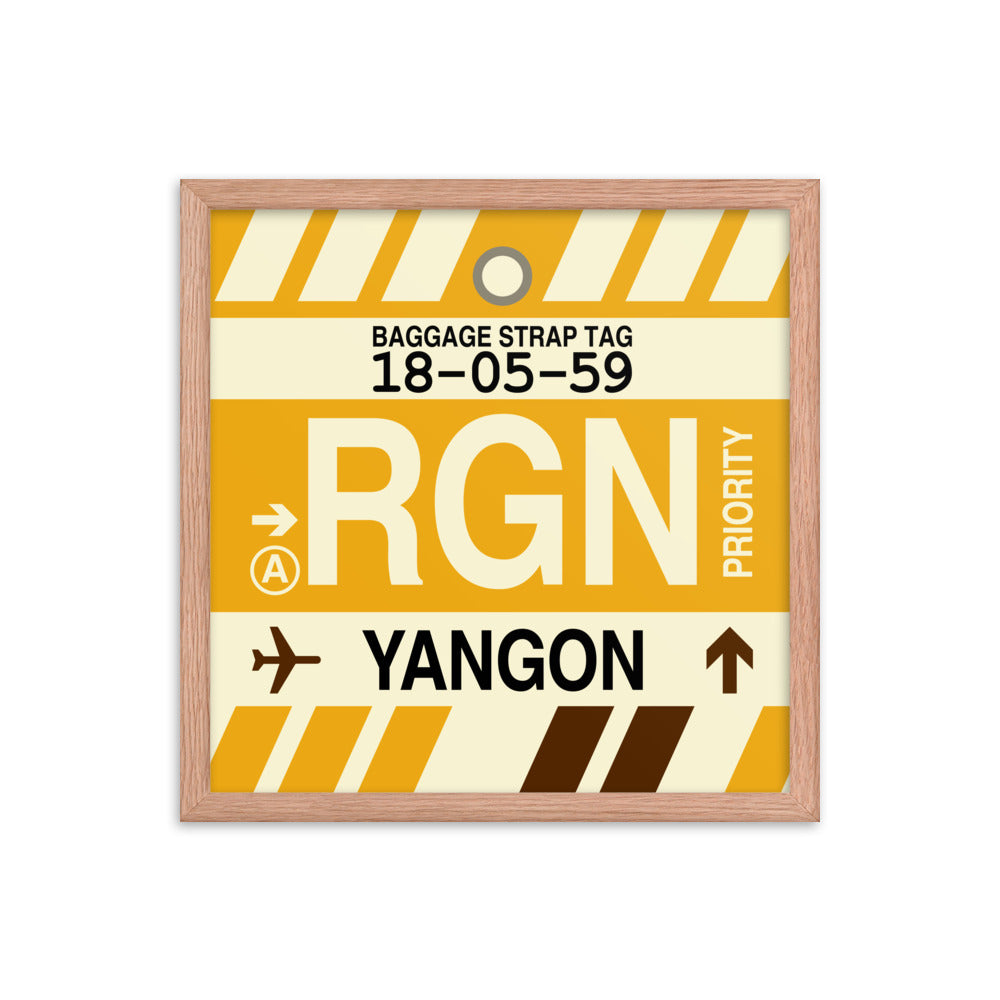 Travel-Themed Framed Print • RGN Yangon Souvenir • YHM Designs - Image 09