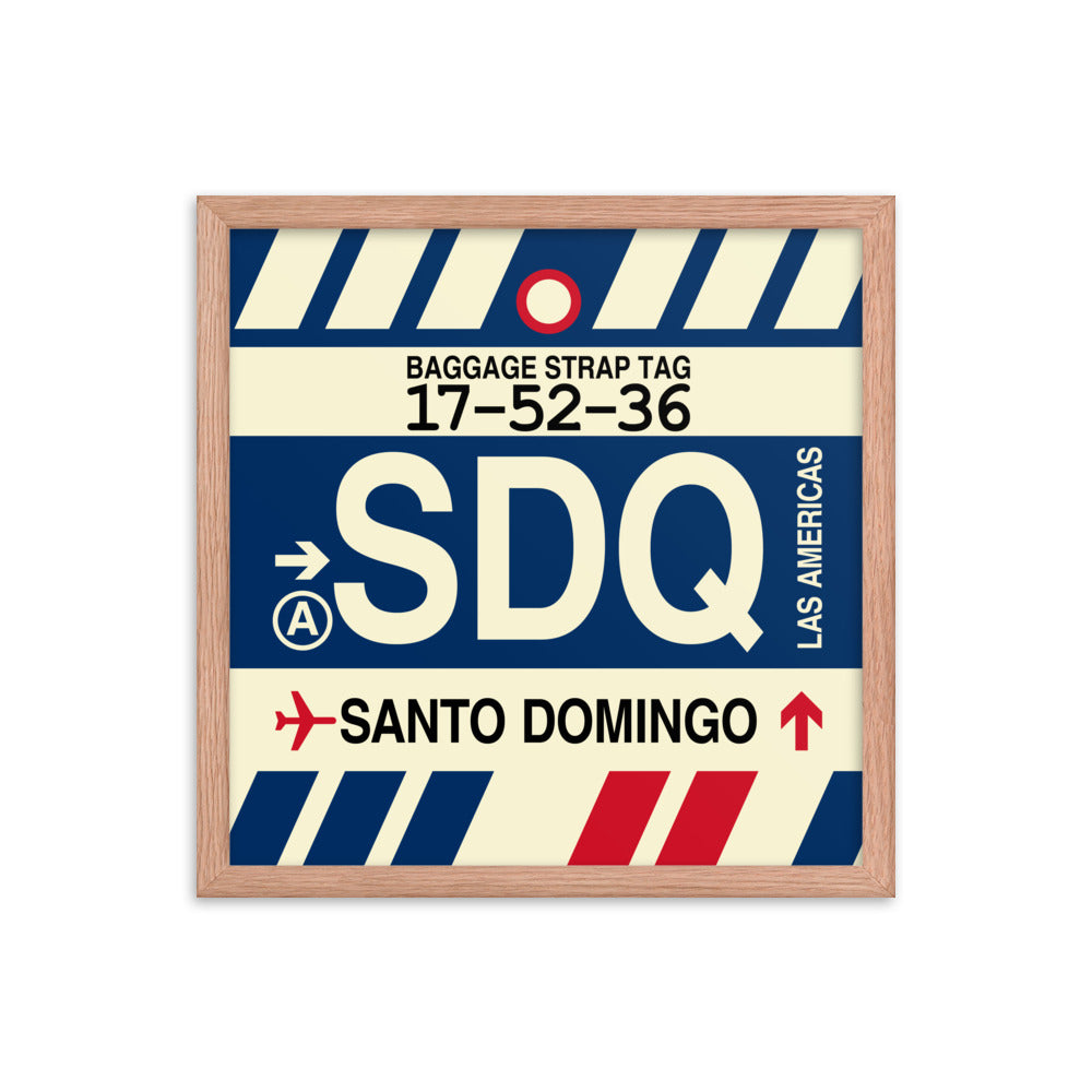 Travel-Themed Framed Print • SDQ Santo Domingo Souvenir • YHM Designs - Image 09
