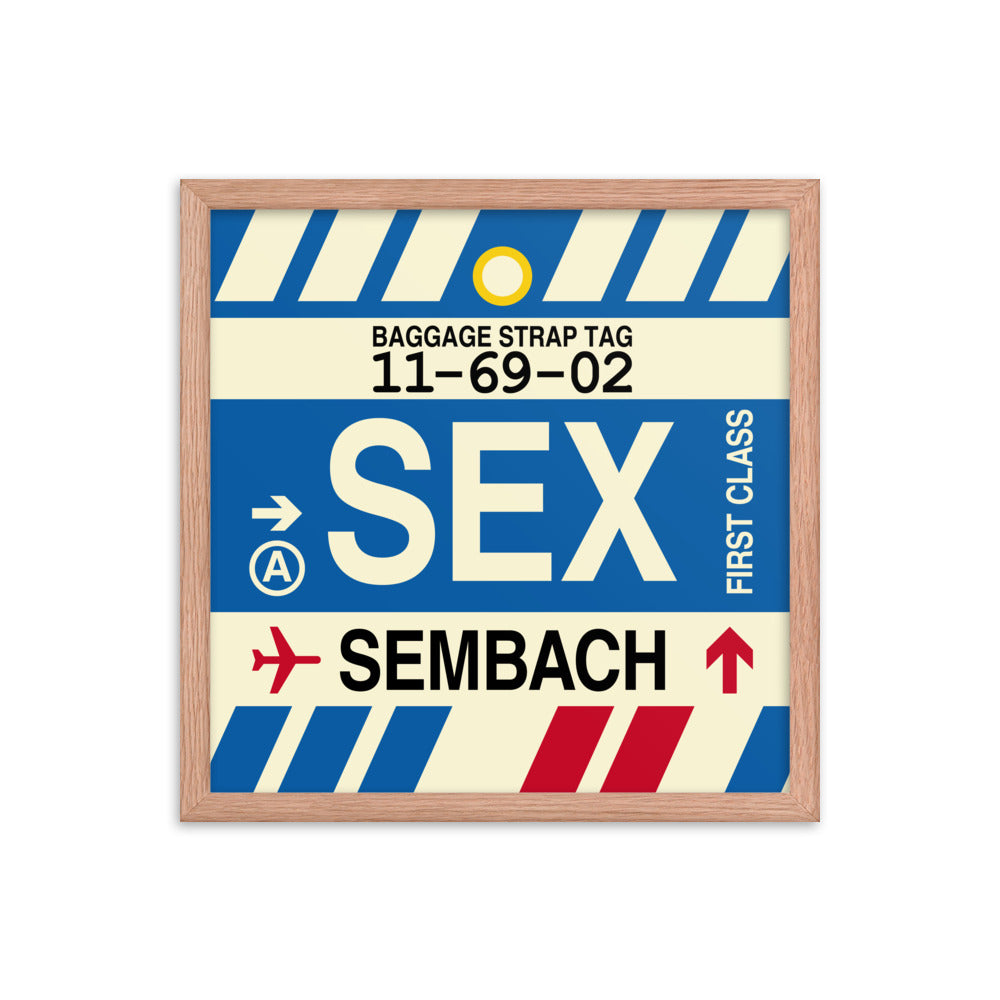 Travel-Themed Framed Print • SEX Sembach Souvenir • YHM Designs - Image 09