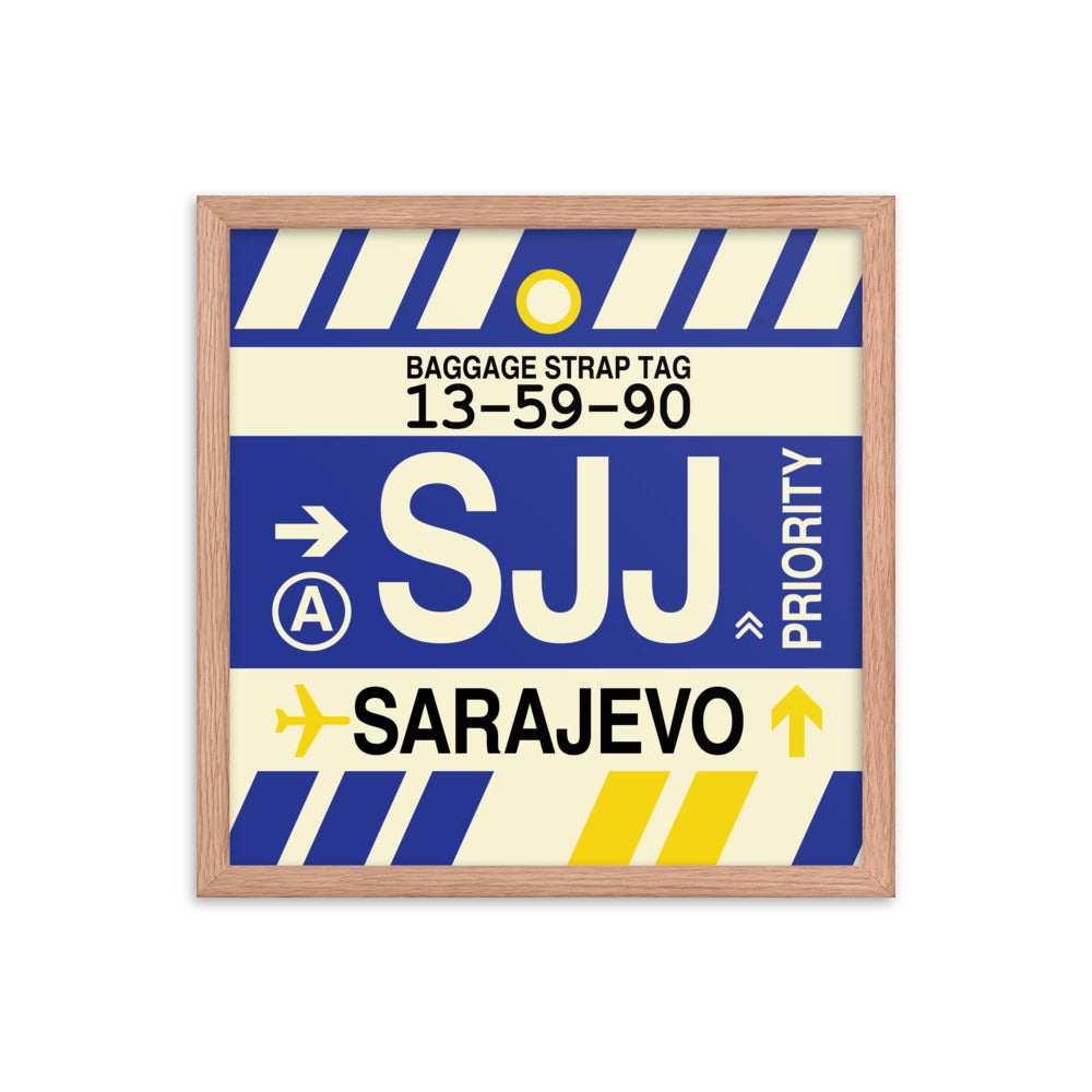 Travel-Themed Framed Print • SJJ Sarajevo Souvenir • YHM Designs - Image 09