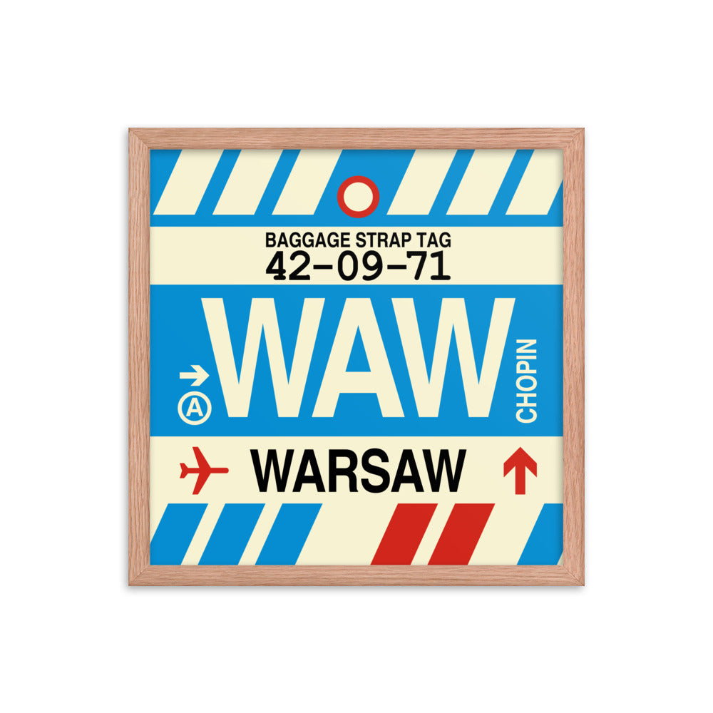 Travel-Themed Framed Print • WAW Warsaw Souvenir • YHM Designs - Image 09