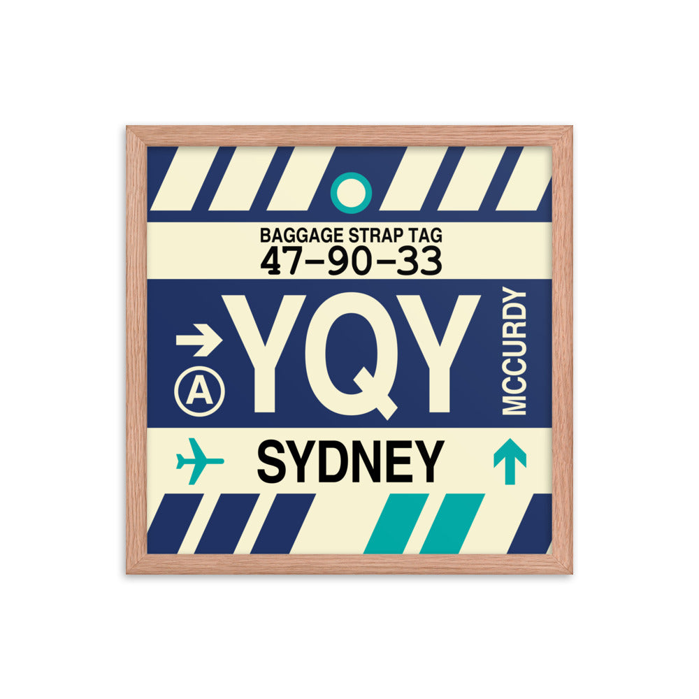 Travel-Themed Framed Print • YQY Sydney • YHM Designs - Image 09