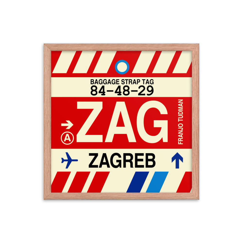 Travel-Themed Framed Print • ZAG Zagreb Souvenir • YHM Designs - Image 09
